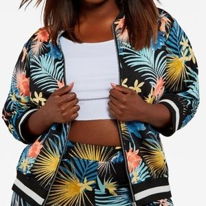 2 piece Ashley Stewart jogger sweatsuit set plus